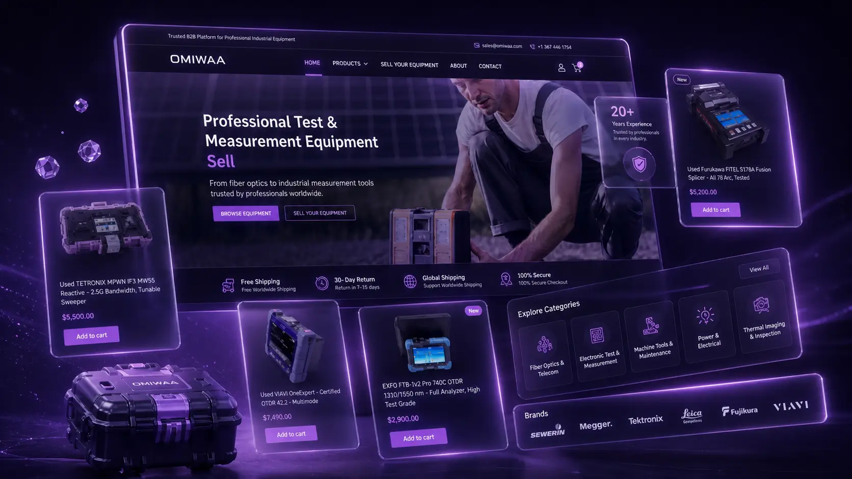 OMIWAA — B2B e-commerce marketplace for certified used test and measurement equipment.